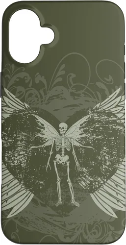 Vista 23 de Y2K Grunge Aesthetic Alt Goth Fairy Skeleton Wings Case for iPhone 17