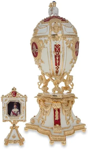 Vista 5 de BestPysanky 1903 Royal Danish Musical Imperial Huevo de Pascua 9.6 pulgadas