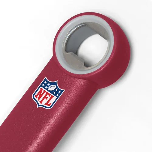 Vista 4 de YouTheFan NFL - Espátula para barbacoa de acero inoxidable con abrebotellas