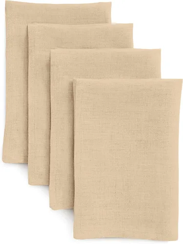 Vista 161 de Solino Home Juego de 4 manteles individuales blancos de 100 % lino puro de 14 x 14 pulgadas para invierno, San Valentín, primavera, Pascua, Fete