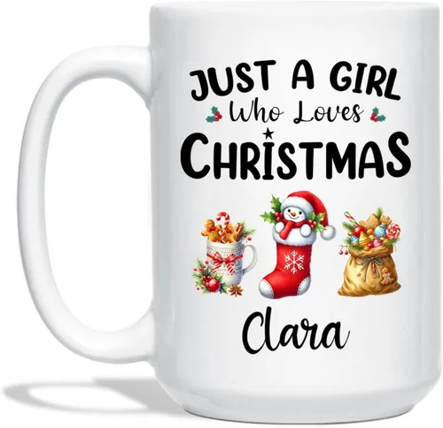 Vista 15 de Taza Personalizada Construcción De Muñeco De Nieve Con Nombre, Taza De Café De Navidad Muñeco De Nieve, Tazas De Árbol De Navidad Personalizadas