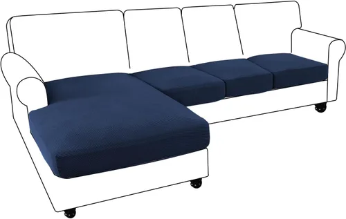 Vista 37 de Funda de sofá seccional de 3 piezas para sofá seccional en forma de L, protector elástico de muebles para sofá seccional izquierdo o derecho