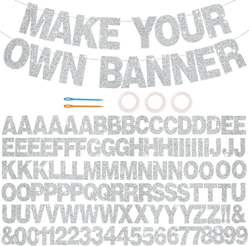 Vista 27 de 116 piezas de letras de la A a la Z DIY Banner personalizado Colorido