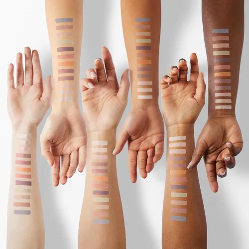 Vista 4 de Lamora Paleta de sombra de ojos - Paleta de maquillaje de ojos con 16 tonos mate altamente pigmentados - Vegano y mezclable