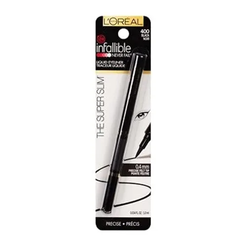 Vista 10 de Lápiz de ojos The Super Slim Eyeliner Infallible, negro, 0.034 oz, de la marca L'Oreal Paris, Negro