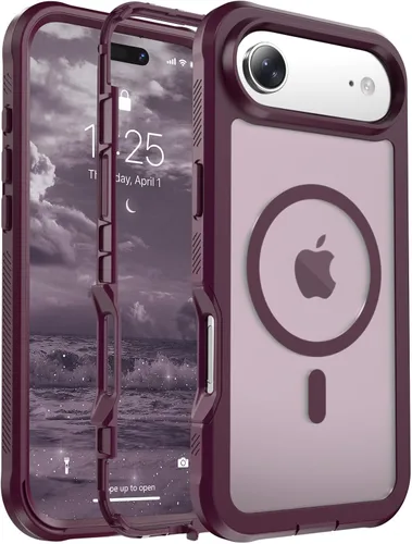 Vista 15 de jaroco - Funda magnética compatible con MagSafe para iPhone 11 de 6.1 pulgadas; protección de grado militar contra caídas, de doble capa