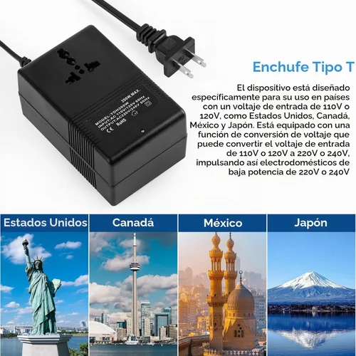 Vista 10 de Transformador convertidor de voltaje (110 V a 220 V) Protección de interruptor de circuito Protección de conversión de voltaje, adecuado para hogar