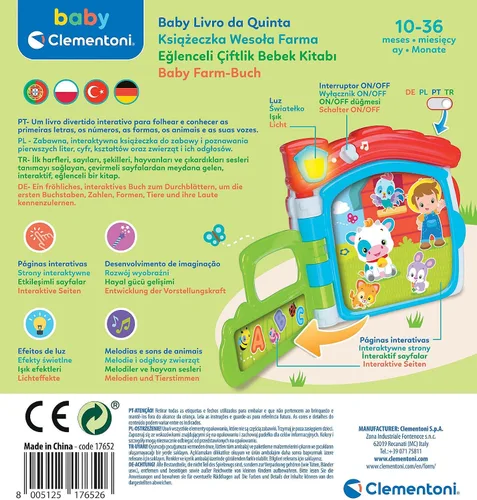 Vista 4 de Clementoni 17652 - Libro para bebé, multicolor