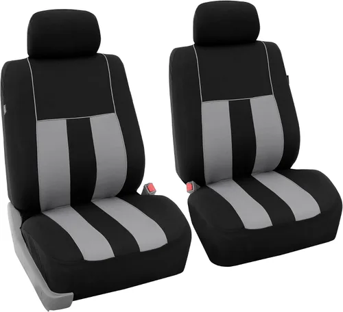 Vista 39 de FH Group Juego completo de fundas de asiento de coche de tres filas a rayas, compatible con bolsas de aire y listas para dividir, ajuste universal