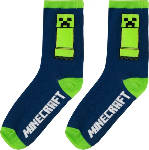 Vista 4 de Minecraft Paquete de 3 calcetines para niños