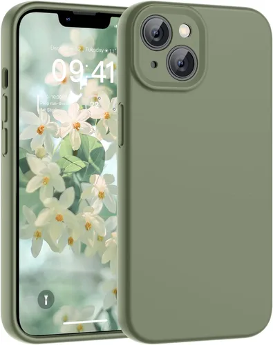 Vista 34 de SUPFINE - Funda diseñada para iPhone 12, silicona líquida premium con [forro de microfibra suave antiarañazos][protección de cámara mejorada], funda