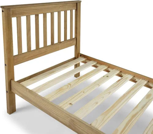 Vista 4 de Furniture Dash - Marco de cama de listones de madera - Tamaño individual - Cama de madera con cabecera - Plataforma tamaño individual - Sin ruido