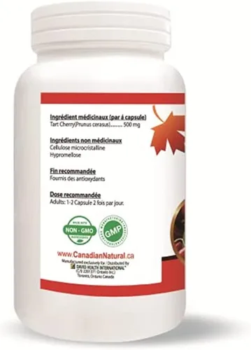 Vista 3 de Nutridom Cereza ácida norteamericana 500mg-120 VCaps, natural, sin OMG