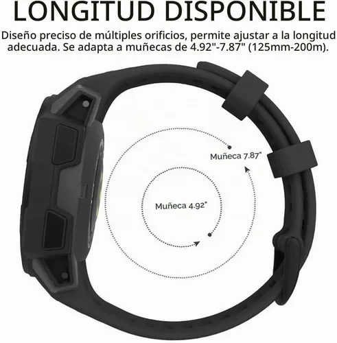 Vista 4 de Correa para Garmin Instinct 2, correa de repuesto de silicona suave para Garmin Instinct 2/Instinct 2 Solar/Instinct Tide/Instinct Tactical/Instinct