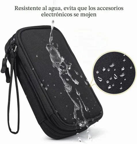 Vista 3 de Bolsa organizadora de accesorios de electrónica, portátil Tech Gear Accesorios para teléfono Bolsa de viaje de almacenamiento para cargador Cables