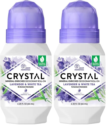 Vista 11 de Crystal Mineral Desodorante Roll-On, lavanda y té blanco, morado, 2.25 onzas líquidas
