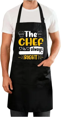 Vista 17 de Delantales divertidos para hombres y mujeres, perfectos para cocina, barbacoa, hornear, esposa, marido, regalo de cumpleaños para papá