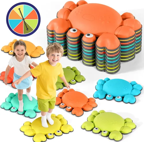 Vista 11 de TOPNEW Piedras de paso para niños, piedras de equilibrio antideslizantes para promover las habilidades de coordinación de los niños, carreras
