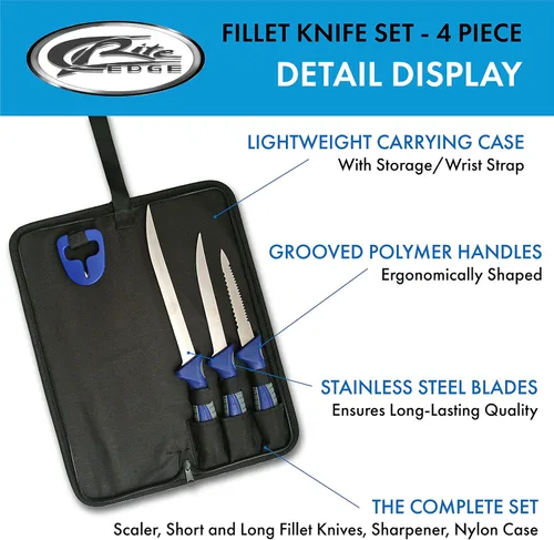 Vista 2 de SZCO Supplies Rite Edge - Juego de cuchillos de filete (4 piezas)