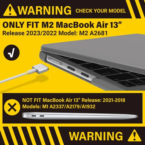 Vista 31 de IBENZER Funda para MacBook Air de 13 pulgadas 2026 2025 2024 2023 2022 M4 A3240 M3 A3113 M2 A2681, funda rígida con cubierta de teclado ScreenFilm