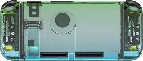 Vista 6 de eXtremeRate Placa trasera para consola Nintendo Switch, carcasa del controlador de mano NS Joycon con botones coloridos, carcasa de repuesto