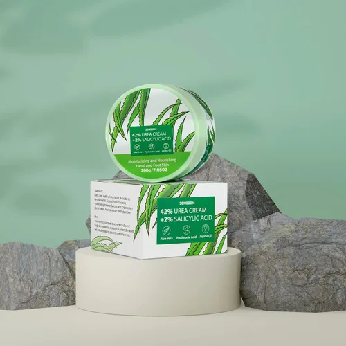 Vista 7 de Crema de urea 42 por ciento para pies, 7.0 onzas, 2% ácido salicílico, aloe vera, ácido hialurónico, crema hidratante profundamente para pies secos