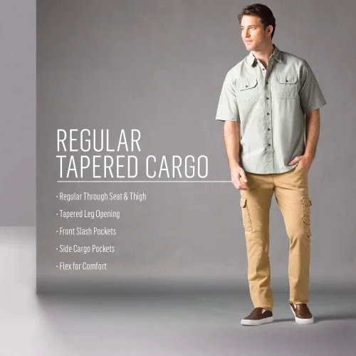 Vista 6 de Wrangler Authentics Pantalón cargo cónico regular para hombre