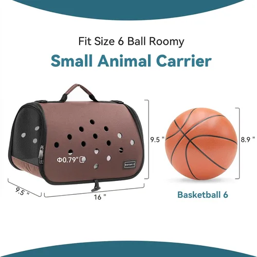 Vista 2 de Petsfit Transportador de conejos, 16 x 9 x 9 pulgadas, transportador portátil con orificios de ventilación, transportador de conejillos de indias
