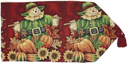 Vista 22 de Tache Home Fashion Camino de mesa con tapiz Mrs. Snowman 13x54