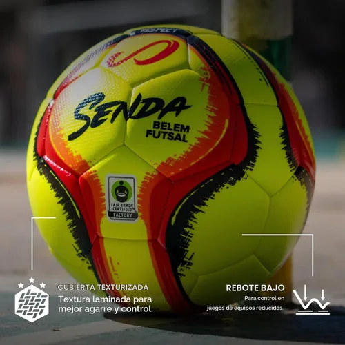Vista 2 de Senda Belem Balón de Futsal para Entrenamiento Amarillo/Rojo/Naranja/Negro