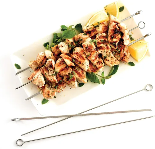 Vista 6 de Pinchos de acero inoxidable, juego de 6, de la marca Norpro, Plateado