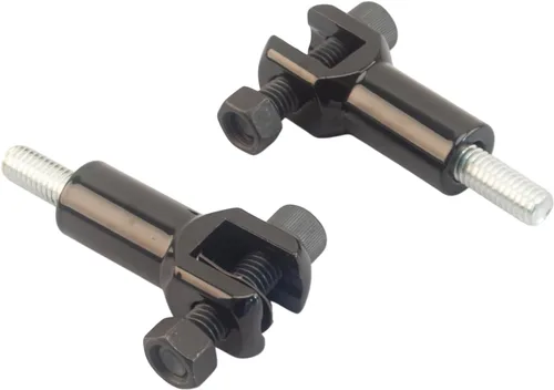 Vista 6 de Kit de horquilla de soporte de pie de pasajero compatible con Harley Softail 2000-2006 (negro)
