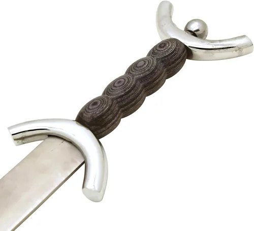 Vista 17 de Medieval Warrior Knights Templar Long Sword with Sheath Steel Guard, Leather Wrapped Handle