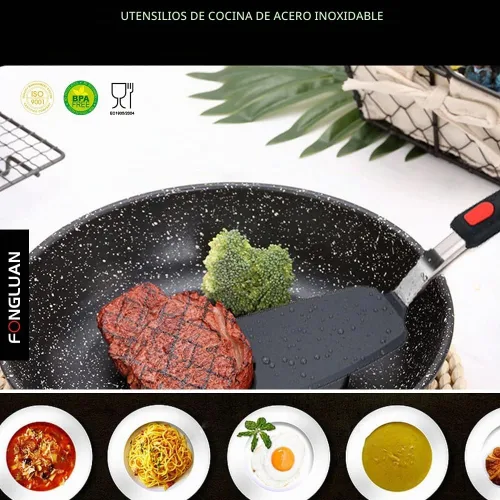 Vista 5 de Espátula giratoria de silicona flexible, resistente al calor de 600 °F, sin BPA, antiadherente para huevos, panqueques, hamburguesas, apta