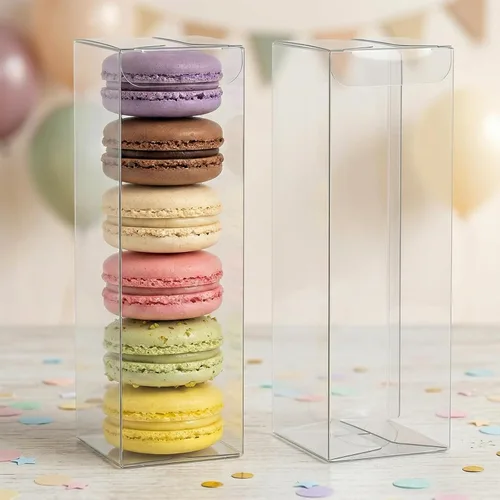 Vista 13 de VGOODALL 26 cajas transparentes de macarrón, cajas de regalo de plástico