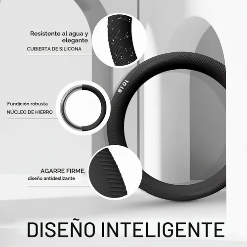 Vista 3 de Yes4All Power Ring 10lbs, Weight Ring, Weighted Circle, Kettlebell for Yoga Exercise, Aerobics, Home Fitness, Core Training