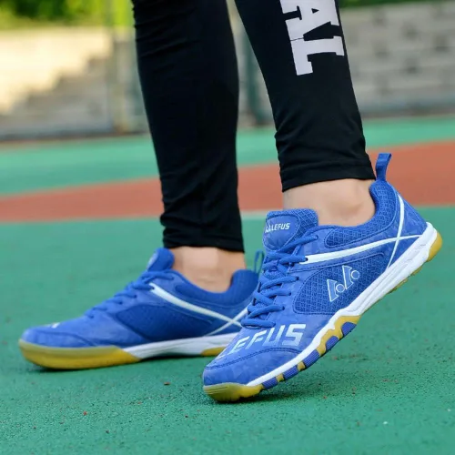 Vista 8 de Zapatos deportivos ligeros de cancha para interiores y hombres, transpirables, para pickleball, bádminton, tenis de mesa