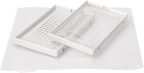 Vista 7 de Clik - sistema de caja de zapatos entrelazada y apilable. Medium transparente/blanco