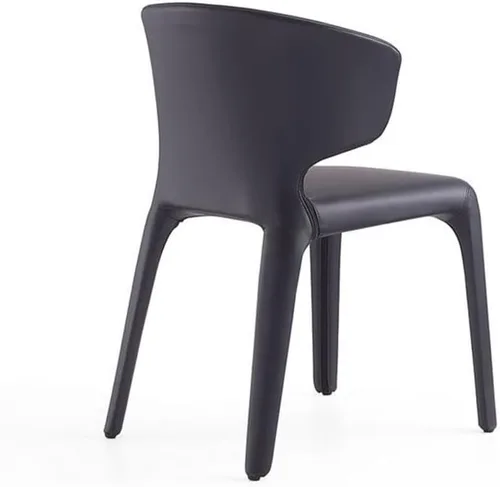 Vista 6 de Manhattan Comfort Conrad - Sillas de comedor modernas de mediados de siglo, muebles de cocina tapizados de tweed con respaldo contorneado, acolchado