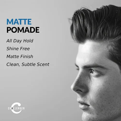 Vista 2 de Mate Styling Cream, Challenger Blue, Medium Firm Hold, La mejor pomada en crema para hombres, A base de agua, sutil aroma a limpio, apta