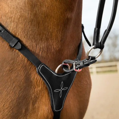 Vista 4 de Horze Peto ajustable de 3 puntos - Negro - Caballo