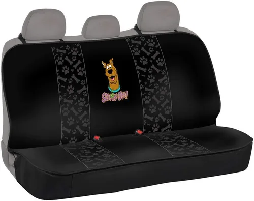 Vista 8 de Scooby Doo - Fundas de asiento de automóvil impermeables para perros, paquete de 2 asientos delanteros, protector de asiento delantero Oxford negro