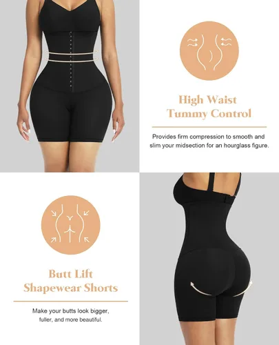 Vista 4 de FeelinGirl Body Shaper for Women Tummy Control High Waist Shapewear Shorts Butt Lifter Thigh Slim Waist Trainer Shorts