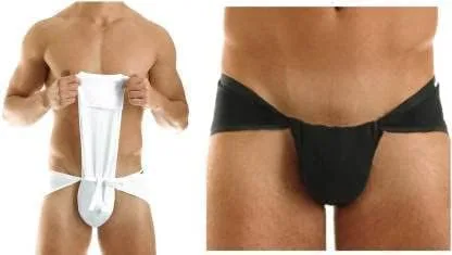 Vista 4 de AnNafi Langot Langoti tradicional indio para hombre, ropa interior de algodón Langot para hombre, ropa interior negra y crema