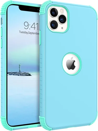 Vista 10 de BENTOBEN Fundas para iPhone 11 Pro Max, 2 en 1, ajuste delgado, resistente, híbrido, a prueba de golpes, de poliuretano termoplástico suave