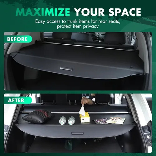 Vista 23 de SCITOO Funda de Carga 2011-2015 Compatible con Smart Fortwo 2008-2015 Compatible con Smart Fortwo 1.0L Funda Trasera Retráctil Mejorada con Aluminio