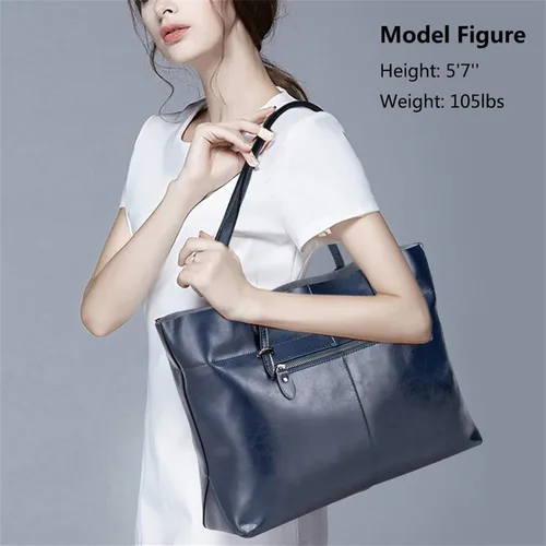 Vista 3 de Bolso de hombro para mujer S-ZONE, de estilo clásico y cuero, versión mejorada.
