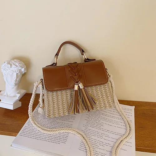 Vista 6 de Bolsos cruzados para mujer, bolsos y bolsos de mano de moda, B- marrón