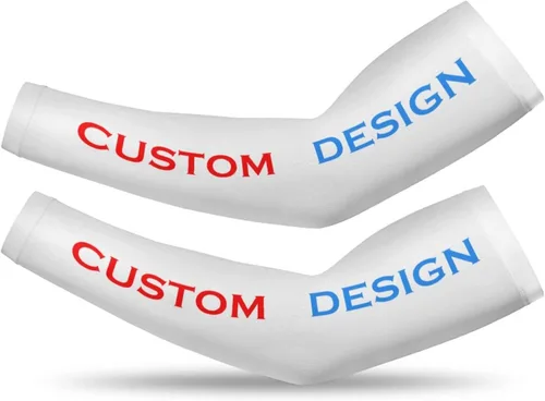 Vista 7 de Mangas de compresión de enfriamiento personalizadas para brazo añade tu diseño de fundas personalizadas para actividades al aire libre Negro
