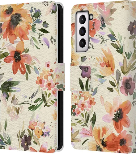 Vista 204 de Head Case Designs Officially Licensed Ninola Butterfly Nature Spring Floral Leather Wallet Case Compatible with Samsung Galaxy A07 4G